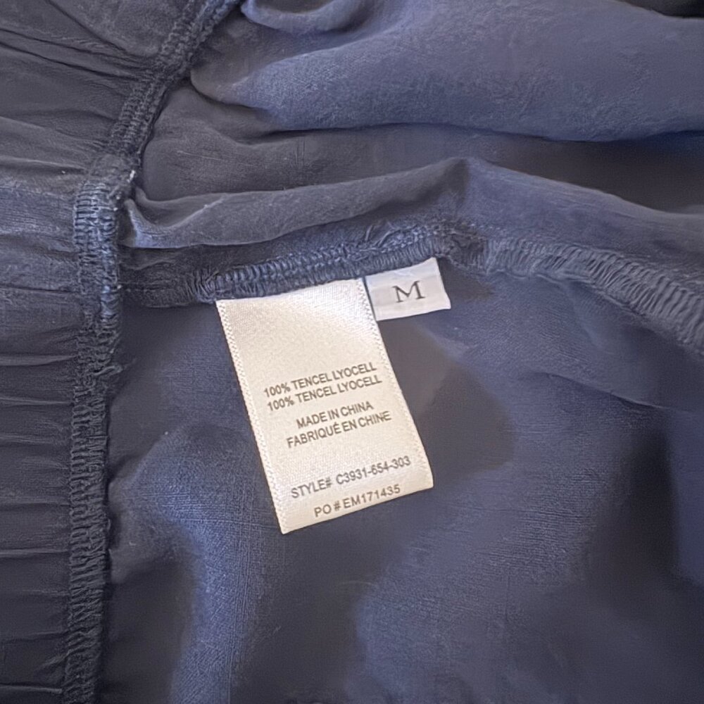 Bella Dahl Fray Hem Tencel Pull-On Elastic Waist Pocket Short Navy Size Medium - Picture 12 of 13